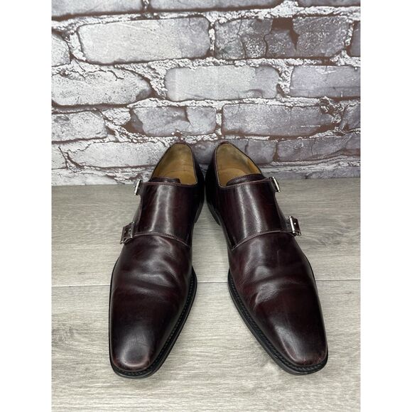 Magnanni Dark Cordovan Monk Strap Classic Dress Shoes Men Sz 8.5M US/42EU Spain - Picture 12 of 16